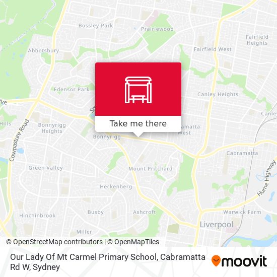 Our Lady Of Mt Carmel Primary School, Cabramatta Rd W map