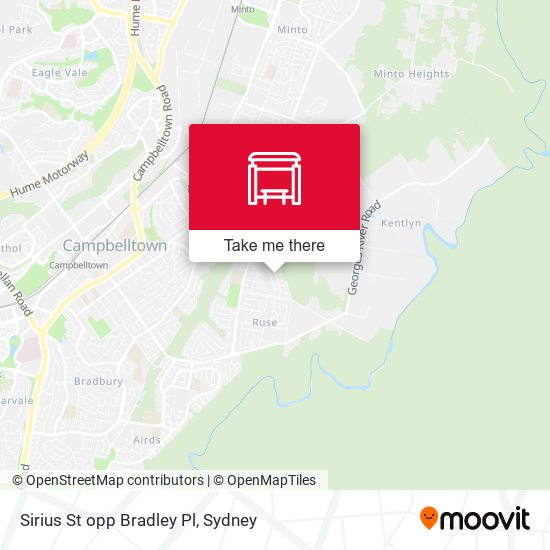 Sirius St opp Bradley Pl map
