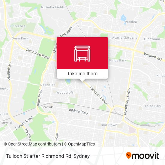 Tulloch St after Richmond Rd map