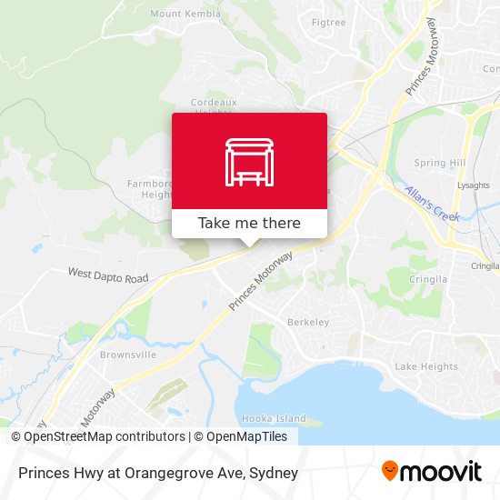 Princes Hwy at Orangegrove Ave map