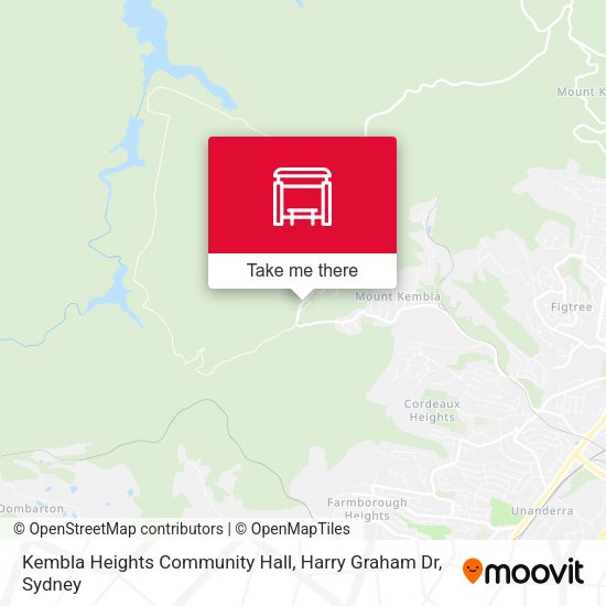 Kembla Heights Community Hall, Harry Graham Dr map