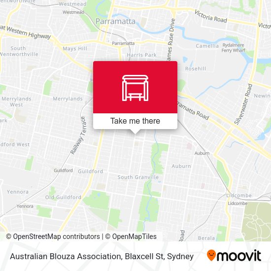 Australian Blouza Association, Blaxcell St map