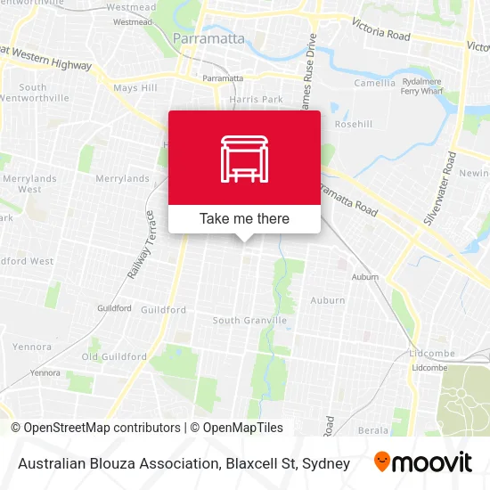 Australian Blouza Association, Blaxcell St map