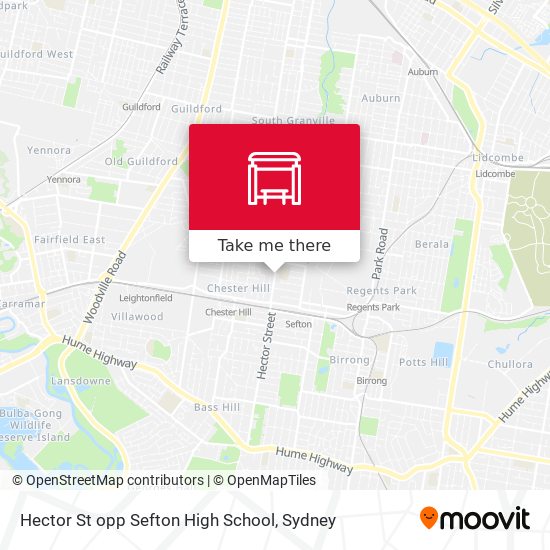 Mapa Hector St opp Sefton High School