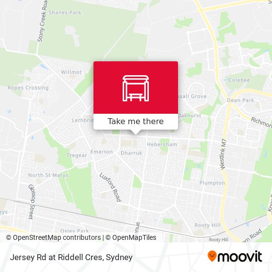 Jersey Rd at Riddell Cres map