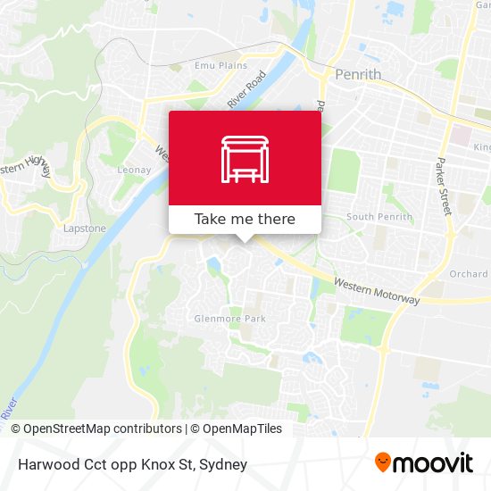 Harwood Cct opp Knox St map