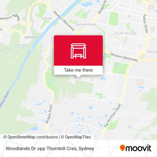 Woodlands Dr opp Thornbill Cres map