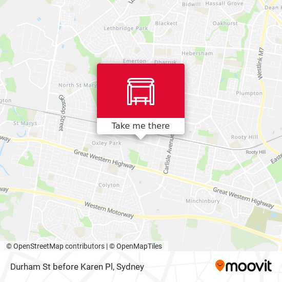Durham St before Karen Pl map