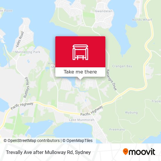 Trevally Ave after Mulloway Rd map