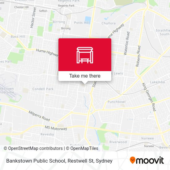 Bankstown Public School, Restwell St map