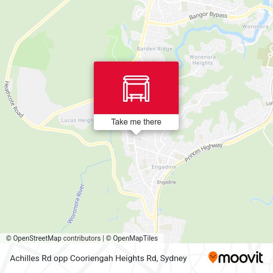 Achilles Rd opp Cooriengah Heights Rd map