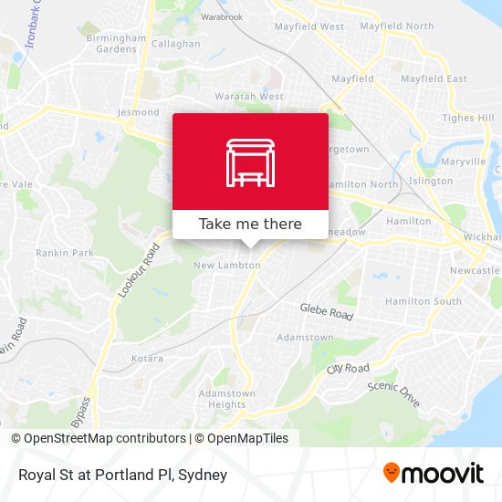 Royal St at Portland Pl map
