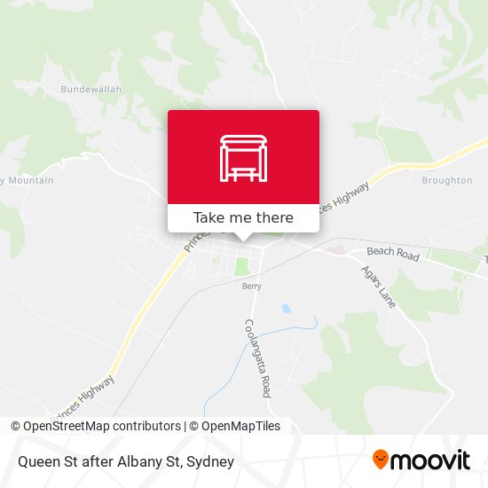 Queen St after Albany St map