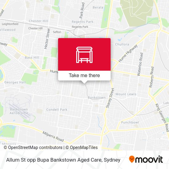 Allum St opp Bupa Bankstown Aged Care map
