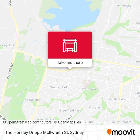 The Horsley Dr opp McIlwraith St map