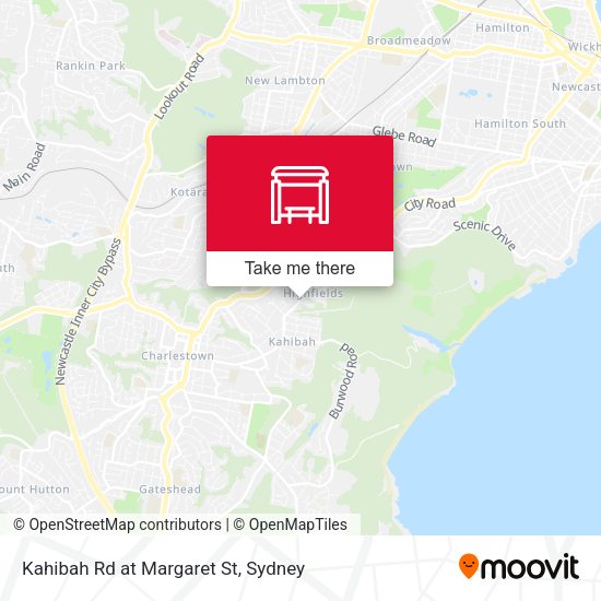 Kahibah Rd at Margaret St map