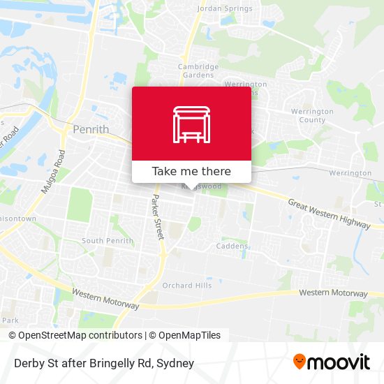 Derby St after Bringelly Rd map