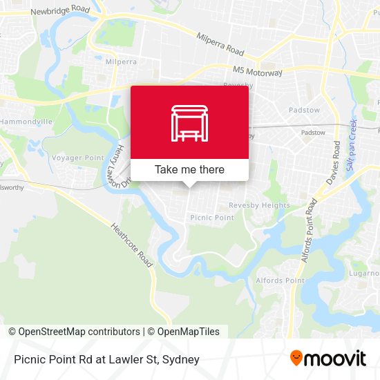 Picnic Point Rd at Lawler St map