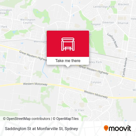 Saddington St at Monfarville St map