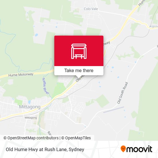 Old Hume Hwy at Rush Lane map