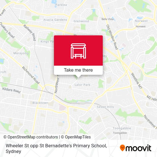 Wheeler St opp St Bernadette's Primary School map