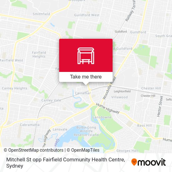 Mitchell St opp Fairfield Community Health Centre map