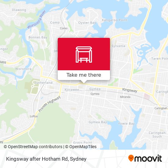 Kingsway after Hotham Rd map