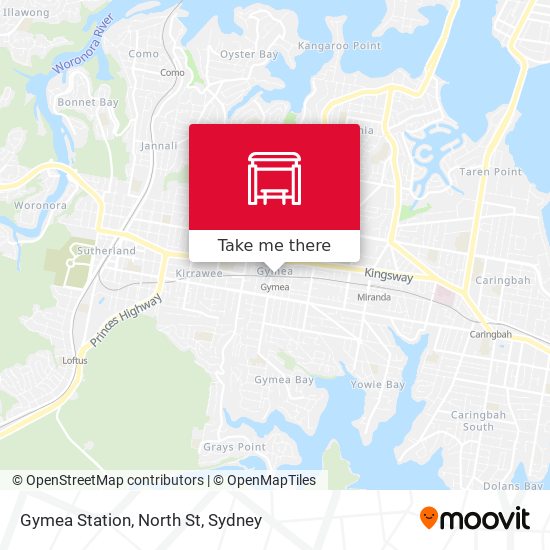 Mapa Gymea Station, North St