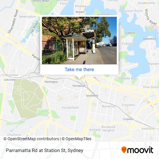 Mapa Parramatta Rd at Station St