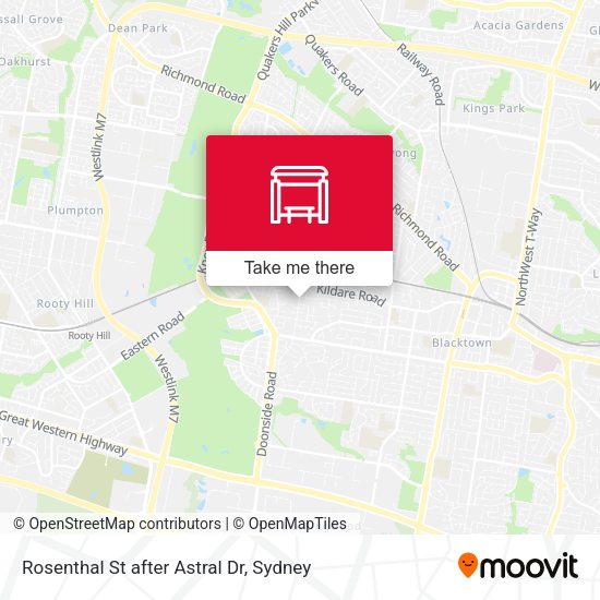 Rosenthal St after Astral Dr map