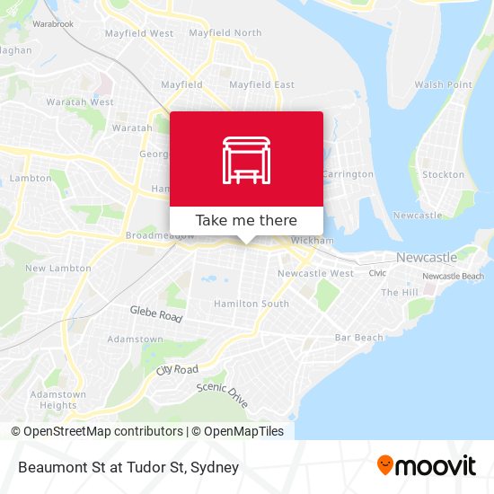 Mapa Beaumont St at Tudor St