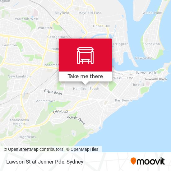 Lawson St at Jenner Pde map