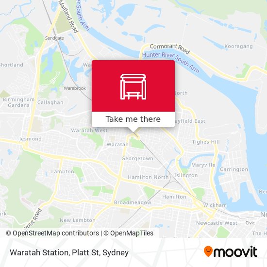 Waratah Station, Platt St map