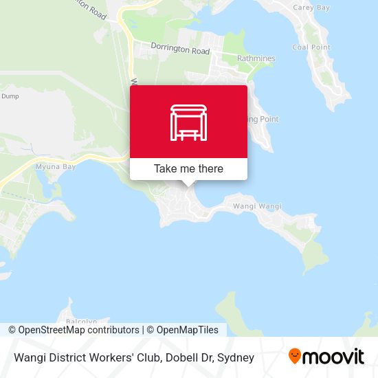 Wangi District Workers' Club, Dobell Dr map