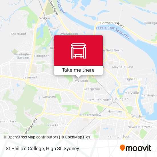 St Philip S College Map How To Get To St Philip's College, High St In Waratah By Bus Or Train?