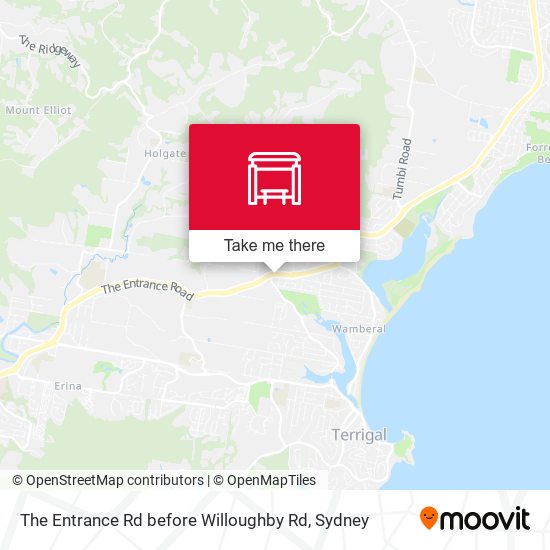 The Entrance Rd before Willoughby Rd map