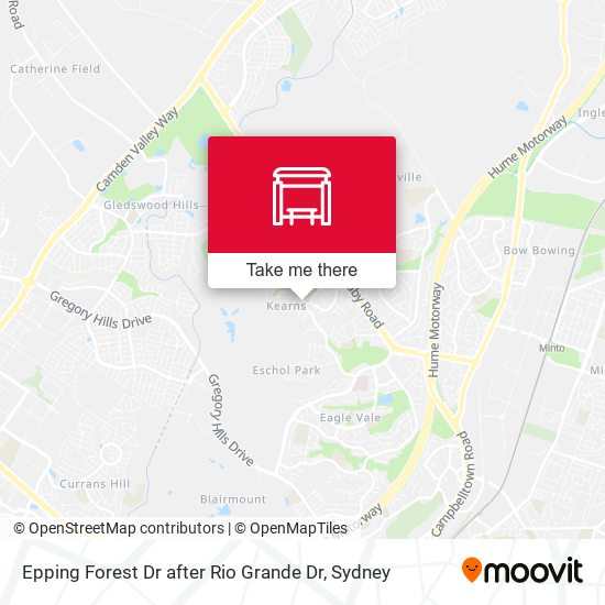 Epping Forest Dr after Rio Grande Dr map