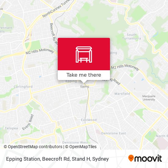 Epping Station, Beecroft Rd, Stand H map