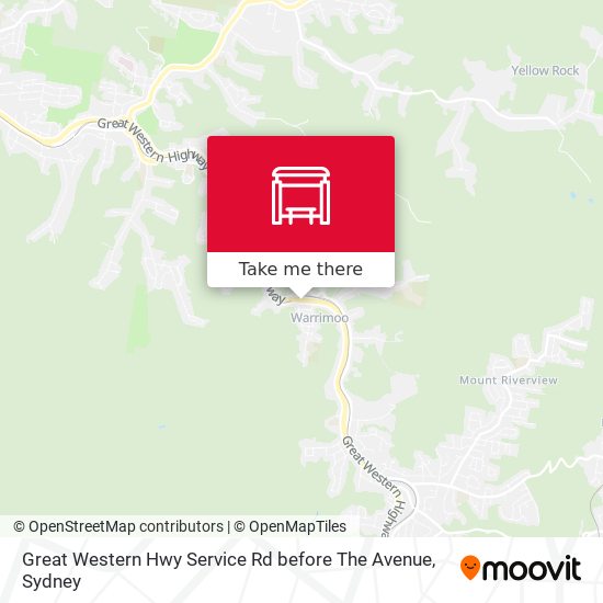 Great Western Hwy Service Rd before The Avenue map