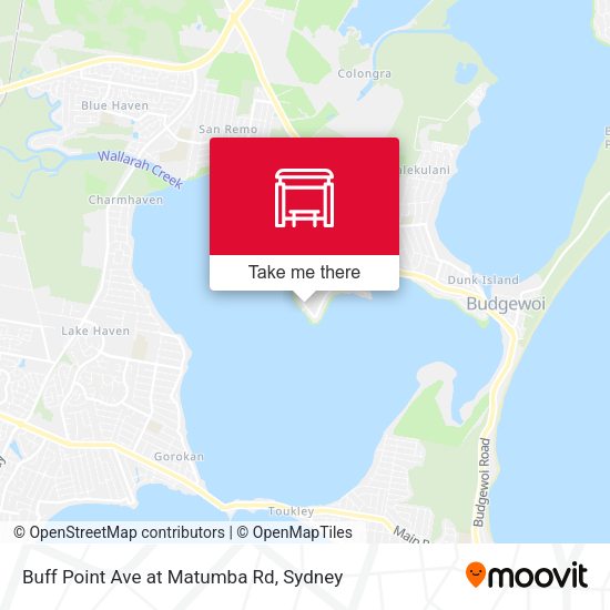Buff Point Ave at Matumba Rd map