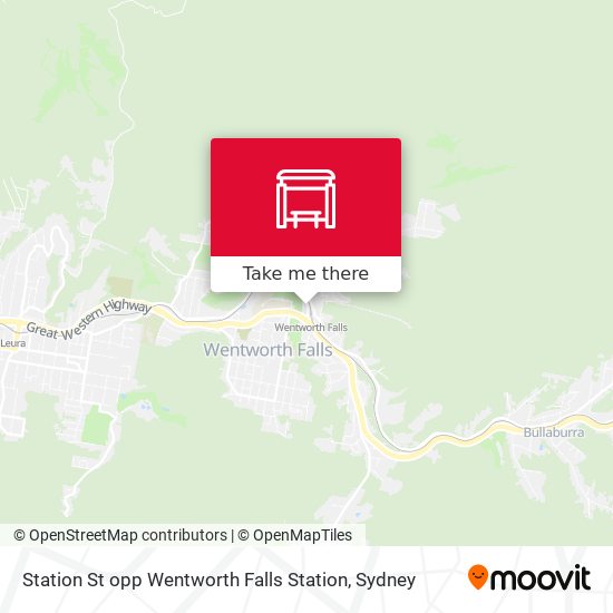 Station St opp Wentworth Falls Station map