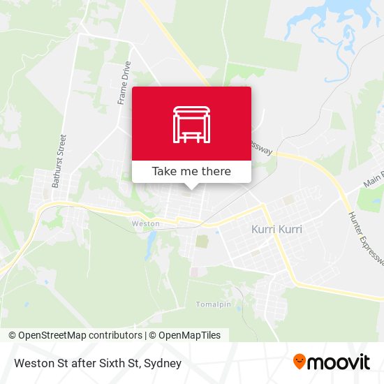 Weston St after Sixth St map