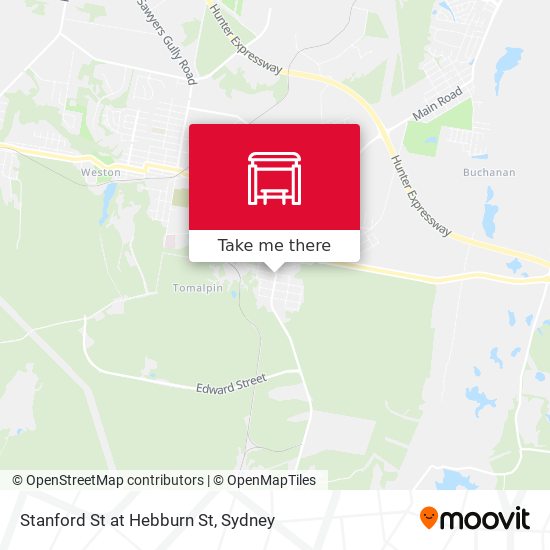 Stanford St at Hebburn St map