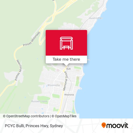 PCYC Bulli, Princes Hwy map