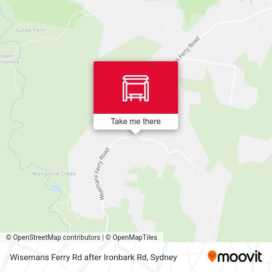 Wisemans Ferry Rd after Ironbark Rd map