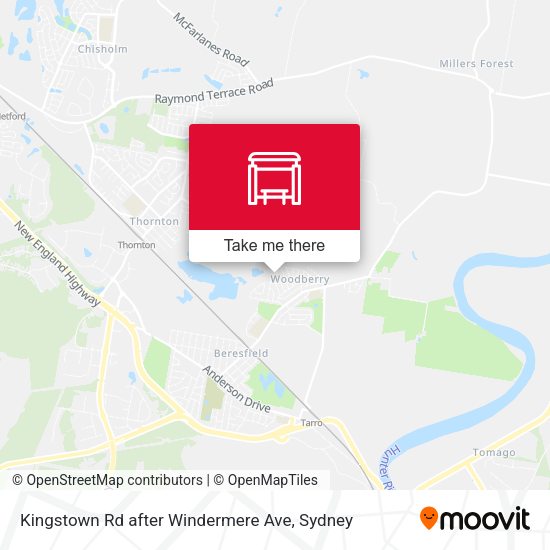 Kingstown Rd after Windermere Ave map