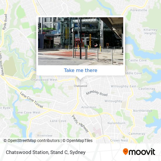 Chatswood Station, Stand C map