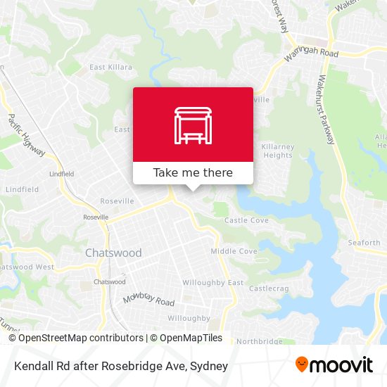 Kendall Rd after Rosebridge Ave map