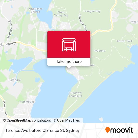 Terence Ave before Clarence St map