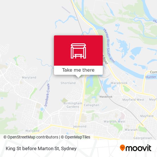 King St before Marton St map